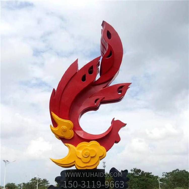 广场园林不锈钢凤凰博鱼网页版抽象景观大型摆件
