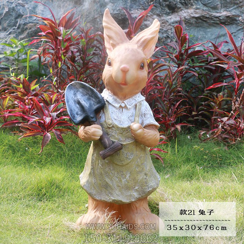 园林一只个性玻璃钢兔子博鱼网页版