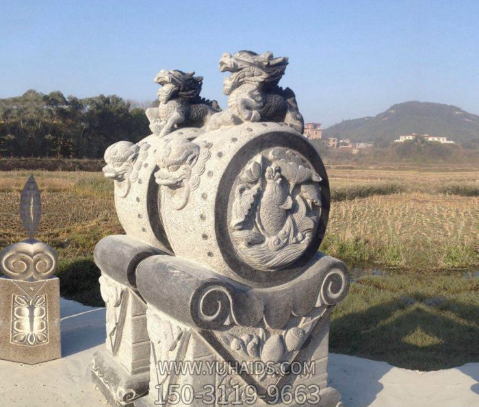景区摆放花岗岩仿古抱鼓石镇宅石门墩博鱼网页版