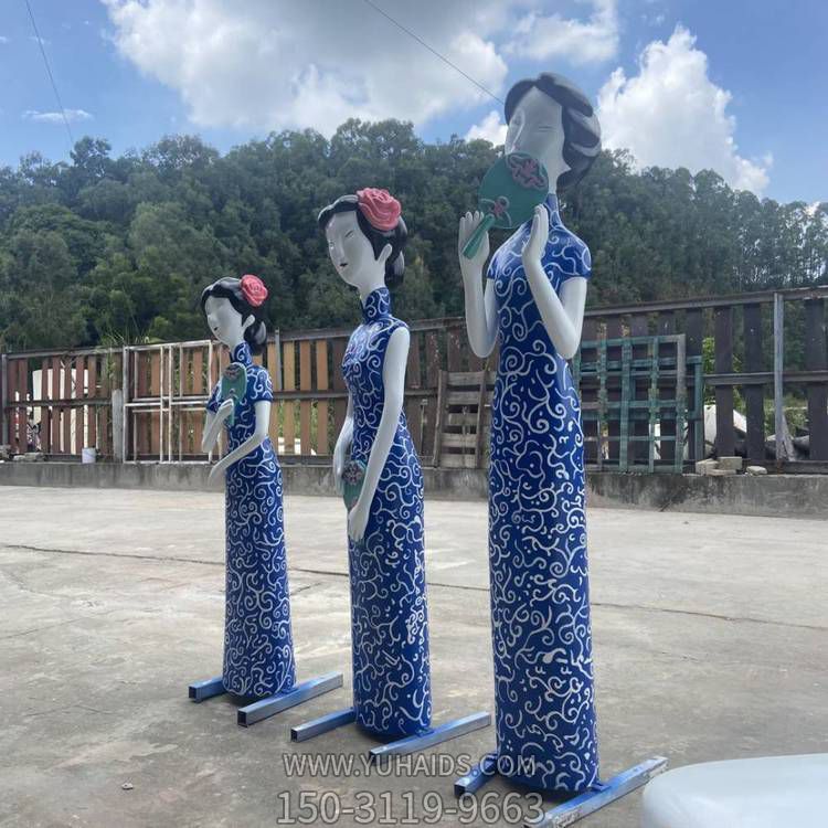 抽象人物景观玻璃钢创意园林景观摆件博鱼网页版