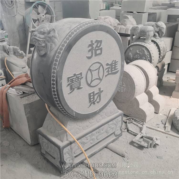 中式风格石雕祠堂祖厝抱鼓石门墩摆件博鱼网页版