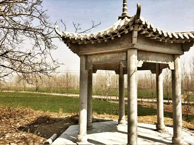 户外景区摆放青石仿古建简易凉亭