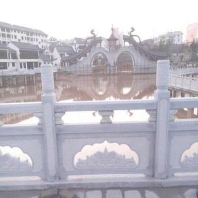 景区公园户外汉白玉石雕防护栏杆
