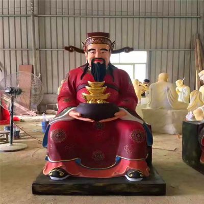 大型玻璃钢彩绘寺庙供奉菩萨财神博鱼网页版