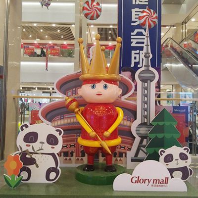 商场室内装饰玻璃钢主题卡通王子小品博鱼网页版