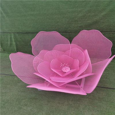 不锈钢彩绘户外园林大型莲花博鱼网页版