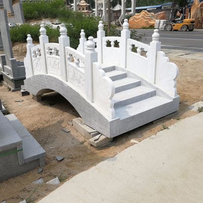 园林庭院大理石雕小桥摆件景观博鱼网页版