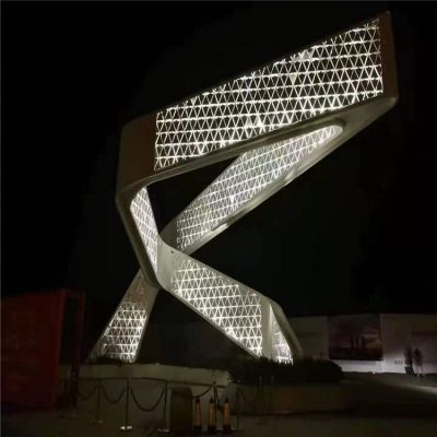 广场大型不锈钢抽象景观博鱼网页版