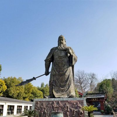 户外大型景观不锈钢仿铜关公博鱼网页版