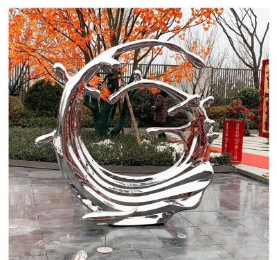 花园装饰一朵不锈钢镜面海浪浪花博鱼网页版