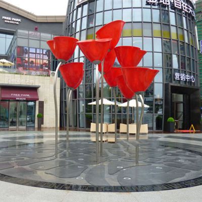 城市广场不锈钢户外玫瑰花博鱼网页版