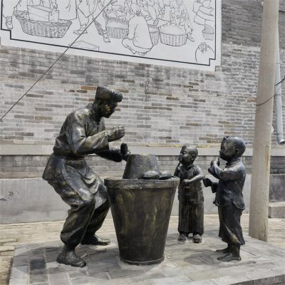 情景小品玻璃钢仿铜人物景观博鱼网页版