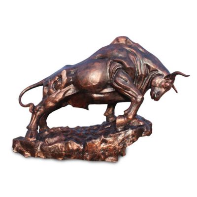 玻璃钢牧童骑牛博鱼网页版华尔街铜牛摆件 商业美陈开业景观