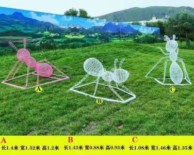 抽象动物摆件不锈钢镂空蚂蚁博鱼网页版