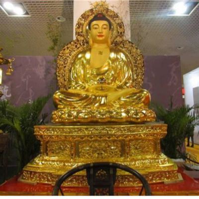 宗教寺庙大型纯金打造如来佛祖博鱼网页版