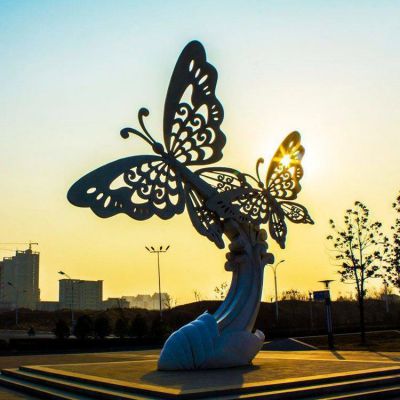 城市景观博鱼网页版抽象镂空不锈钢广场动物艺术博鱼网页版户外摆件