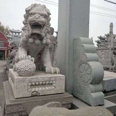 庭院大理石石雕大型狮子博鱼网页版