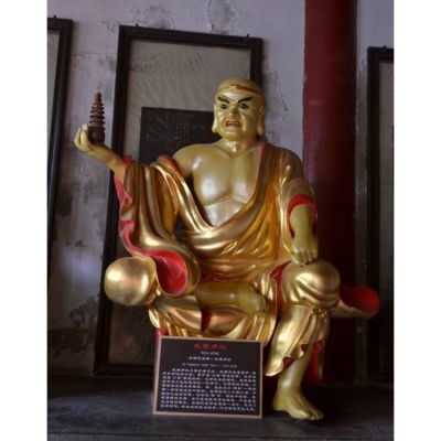 玻璃钢彩绘贴金寺庙供奉十八罗汉博鱼网页版