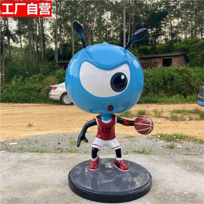 校园打篮球蚂蚁卡通公仔娃娃玻璃钢昆虫造型人玩偶博鱼网页版