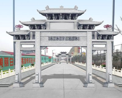 大理石石雕户外园林景观牌坊博鱼网页版