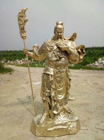 户外景区贴金佛像关公博鱼网页版