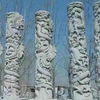 户外广场大型大理石砂石盘龙龙柱博鱼网页版