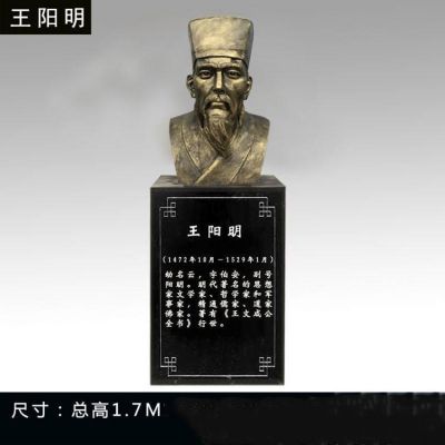 玻璃钢仿铜名人景观王阳明胸像博鱼网页版
