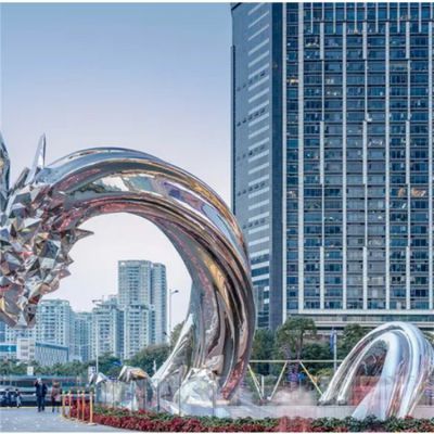 大型广场户外景观不锈钢抽象工艺品摆件