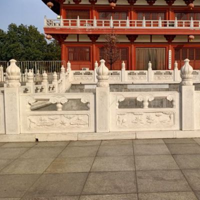 石雕栏杆汉白玉升旗台栏板河道天然石材护栏