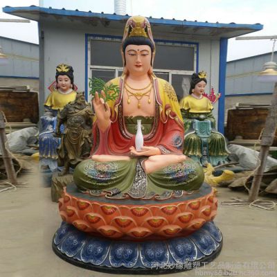 寺庙定制3米高西方三圣铜博鱼网页版