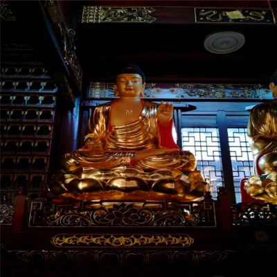 寺庙大型不锈钢喷金叩拜神佛三宝佛博鱼网页版