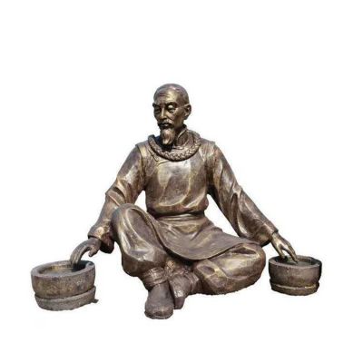 玻璃钢仿铜古代人物景观博鱼网页版