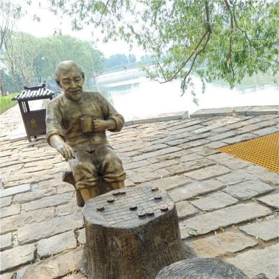 公园里下象棋的老头玻璃钢仿铜博鱼网页版
