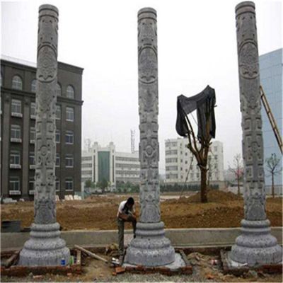 广场大型浮雕；盘龙石柱博鱼网页版摆件