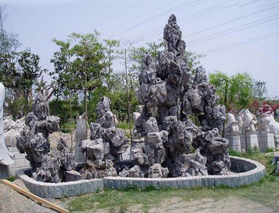 庭院摆放灵璧石奇石假山博鱼网页版