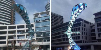城市不锈钢抽象大雁景观博鱼网页版