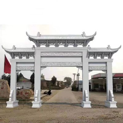 寺庙城镇大理石石雕大型户外牌坊博鱼网页版