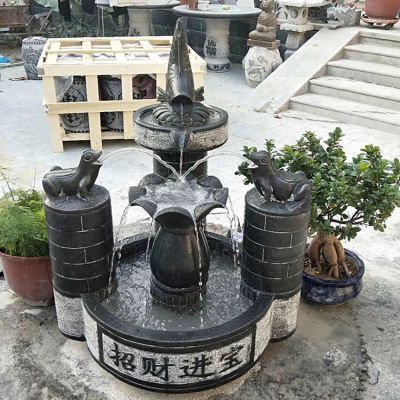 庭院创意青石石雕超出进宝喷泉花盆博鱼网页版