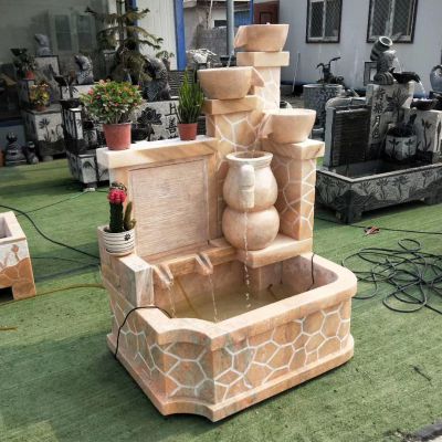 户外庭院石雕石槽花盆鱼缸流水景观摆件博鱼网页版