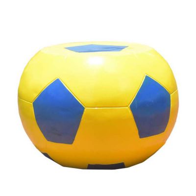 游乐园摆放彩绘玻璃钢卡通足球座椅博鱼网页版