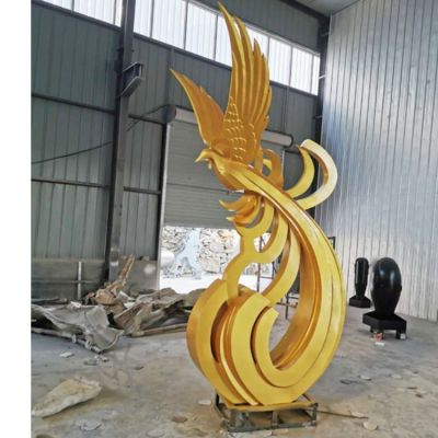 不锈钢喷漆抽象凤凰广场景观博鱼网页版
