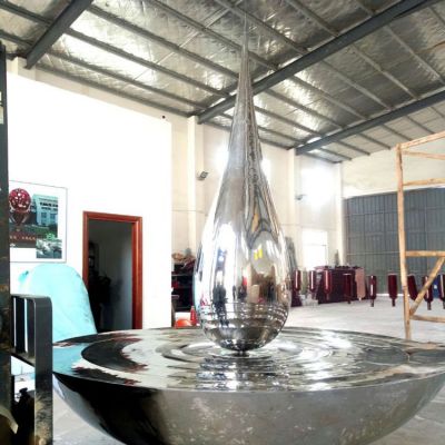 酒店会所户外水景观不锈钢镜面水滴博鱼网页版
