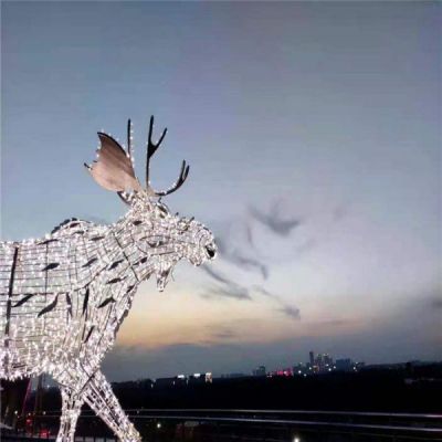 户外抽象创意不锈钢金属拉丝动物博鱼网页版