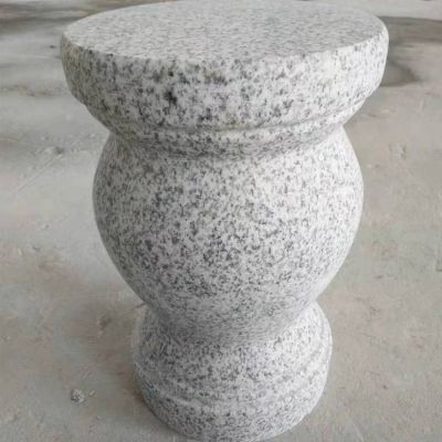 庭院摆放天然花岗岩雕刻圆鼓石凳