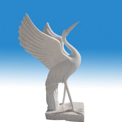 汉白玉石雕公园户外景区大型装饰品仙鹤博鱼网页版