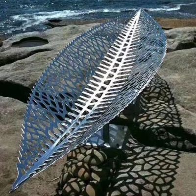 商场草坪不锈钢金属树叶造型博鱼网页版工艺品景观博鱼网页版
