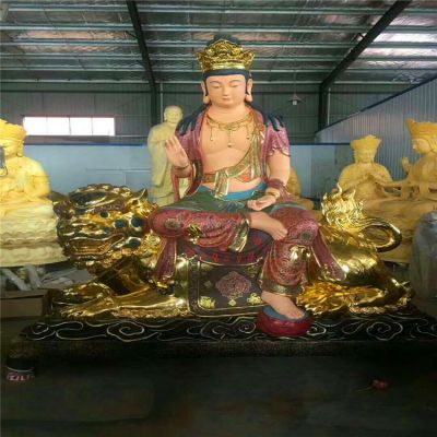 寺庙大型菩萨佛像文殊普贤博鱼网页版