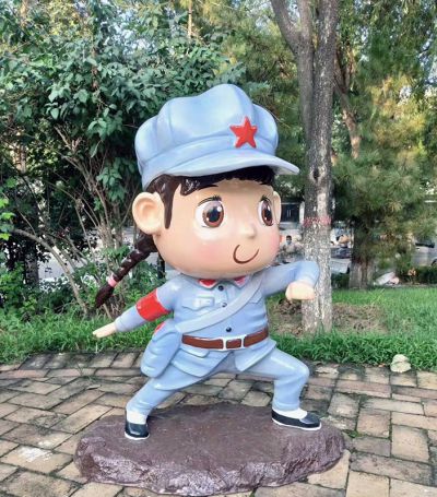 玻璃钢卡通景区创意小女孩红军博鱼网页版