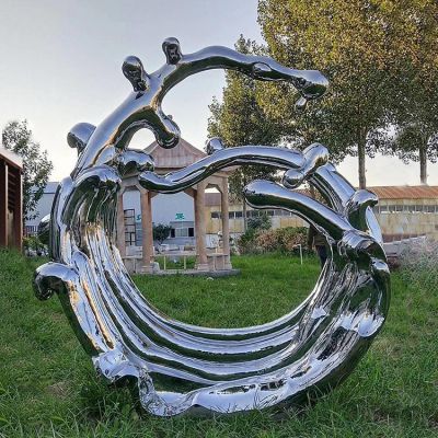 小区酒店户外不锈钢镜面浪花水景博鱼网页版