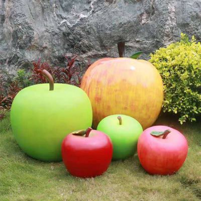 玻璃钢苹果博鱼网页版 仿真卡通苹果造型博鱼网页版